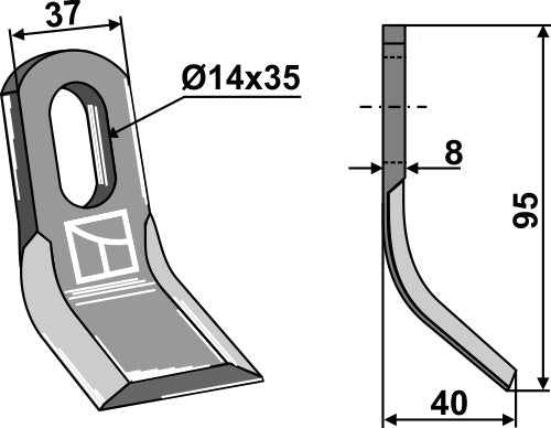 Y-blade 95x37mm