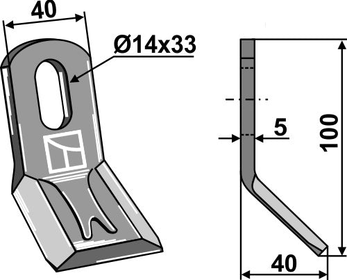 Y-blade 100x40mm