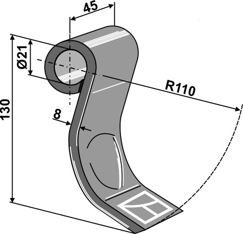 Flail 130x45mm