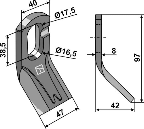 Y-blade 97x40mm