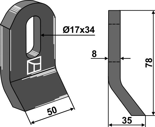 Flail 78x50mm