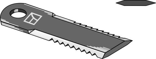 Straw chopper flail blade
