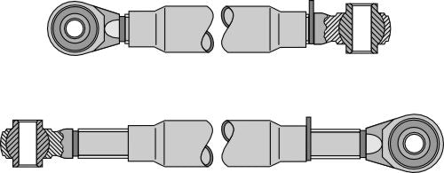 Top-link with hardened tie-rod M30x3,5