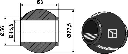 Ball for top hooks Cat. IV - BLACK LINE