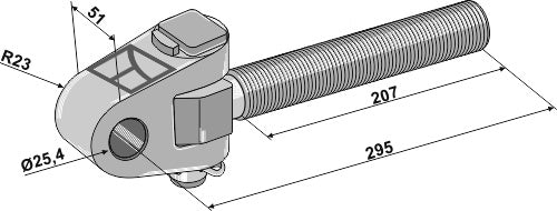 Swivelling tie-rod M30x3,5