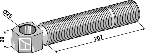 Articulated spindle Ø25