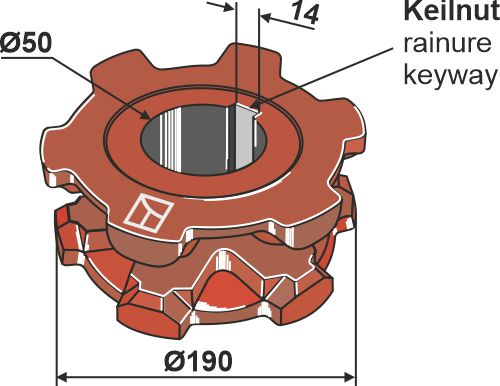 Chain sprocket Ø190