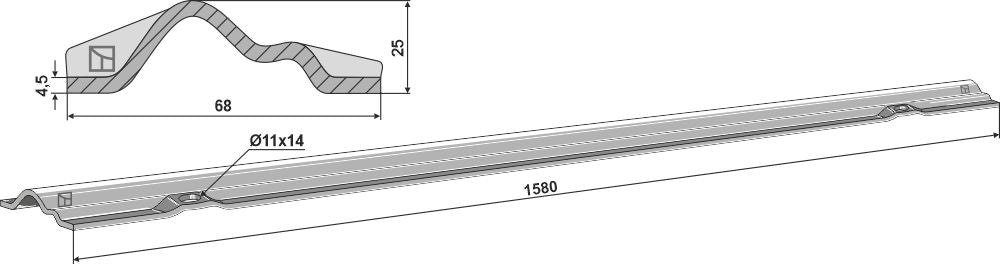 Scraper floor rail
