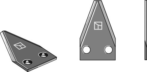 Fodder mixer knives