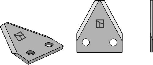 Fodder mixer knives