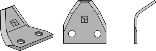 Fodder mixer knives