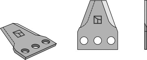 Fodder mixer knives
