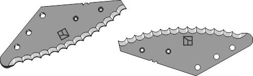Fodder mixer knives