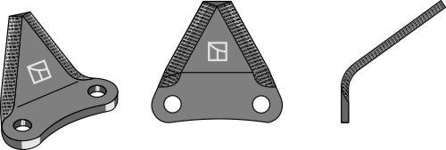 Fodder mixer knives - hard metal faced
