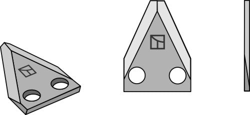 Fodder mixer knives
