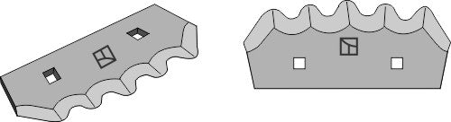 Fodder mixer knives