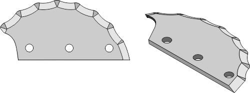 Fodder mixer knives, right
