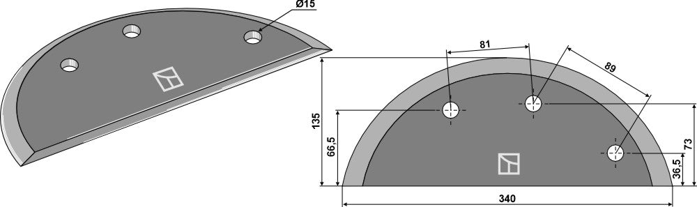 Fodder mixer knives