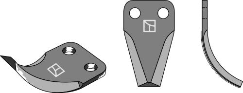 Fodder mixer knives