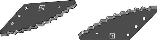 Fodder mixer knives - hard metal faced
