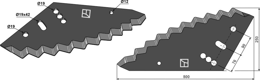 Food mixer knive - hard metal faced