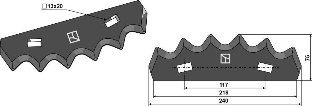 Food mixer knives
