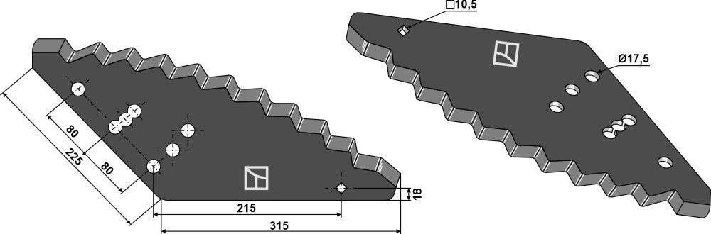 Food mixer knives - hard metal faced