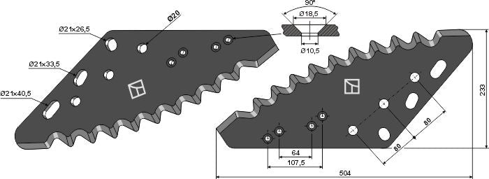 Food mixer knives