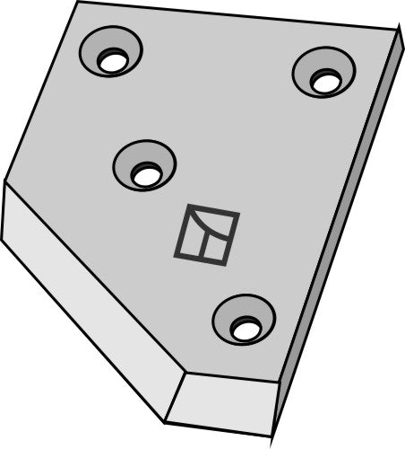 Left-side corner knife the direction of motion