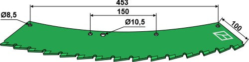 Saw blade - left - tungsten carbid hard faced