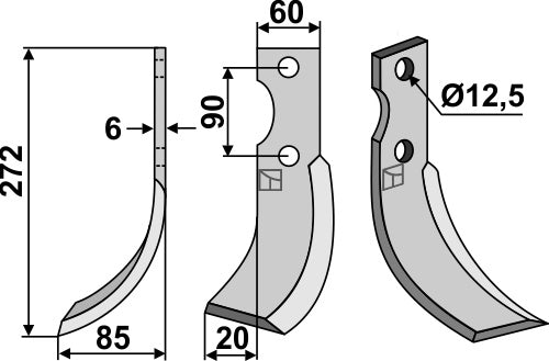 Blade 272x60mm, left