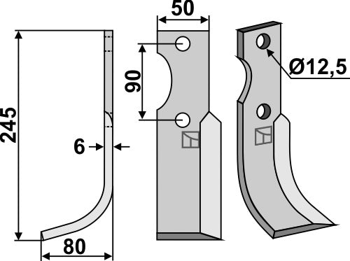 Blade 245x50mm, left