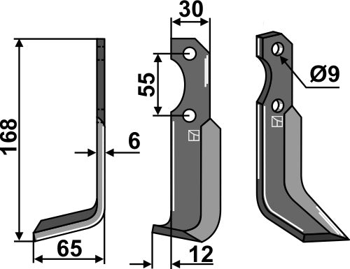 Blade 168x30mm, left
