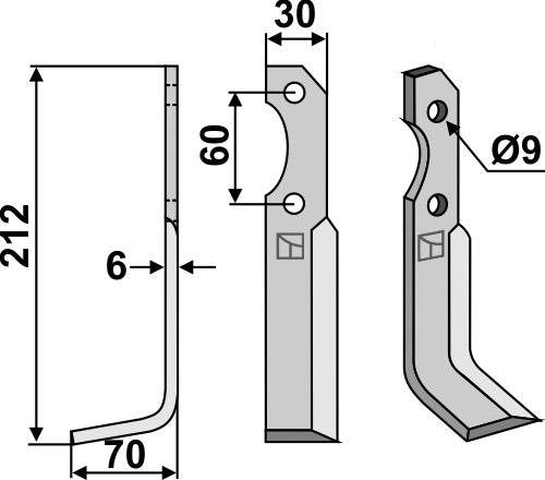 Blade 212x30mm, left
