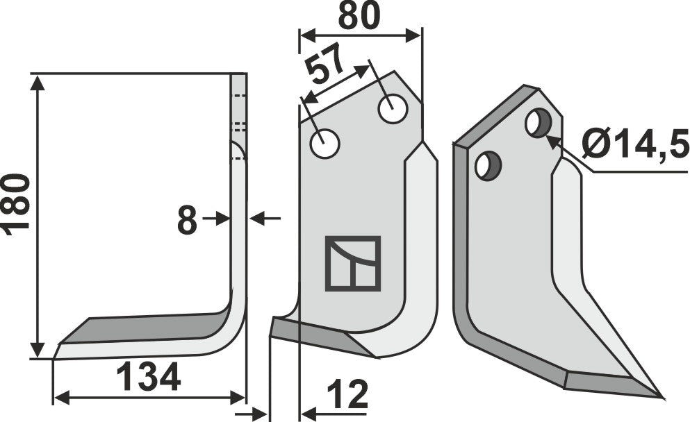 Blade 180x80mm, left