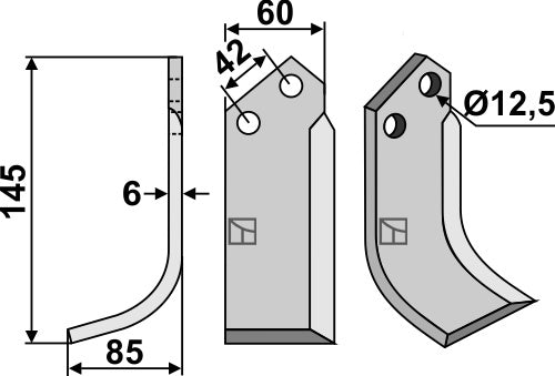 Blade 145x60mm, left
