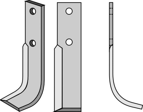 Blade 205x40mm, right