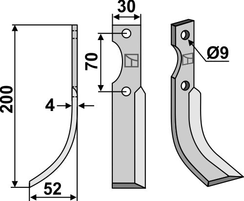 Blade 200x30mm, left