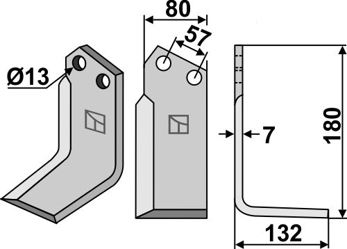 Blade 185x80mm, right