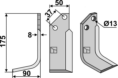 Blade 175x50mm, left