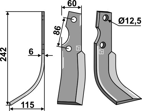 Blade 242x60mm, left