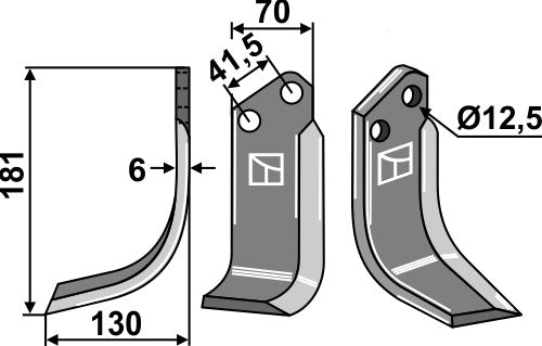 Blade 181x70mm, left