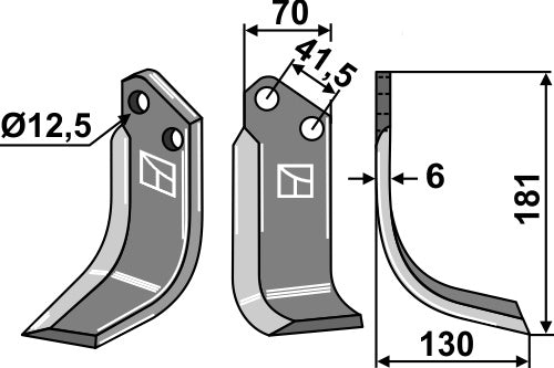 Blade 181x70mm, right