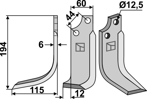 Blade 194x60mm, left
