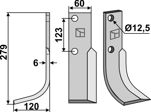 Blade 279x60mm, left
