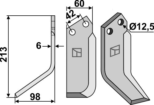 Blade 213x60mm, left