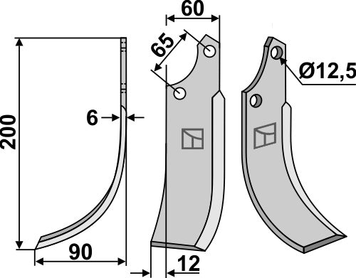 Blade 200x60mm, left