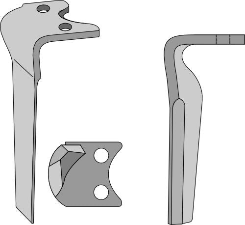 Tine for rotary harrows 330mm, left