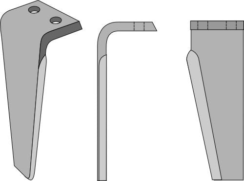 Tine for rotary harrows 280mm, left