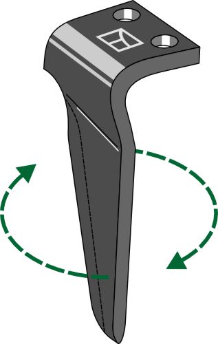 Tine for rotary harrows, right